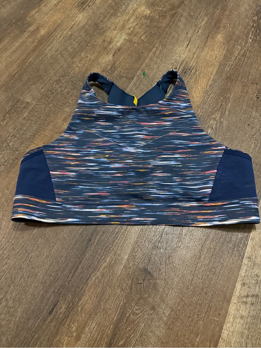 Brooks Navy Multicolor High-Neck Swim Top